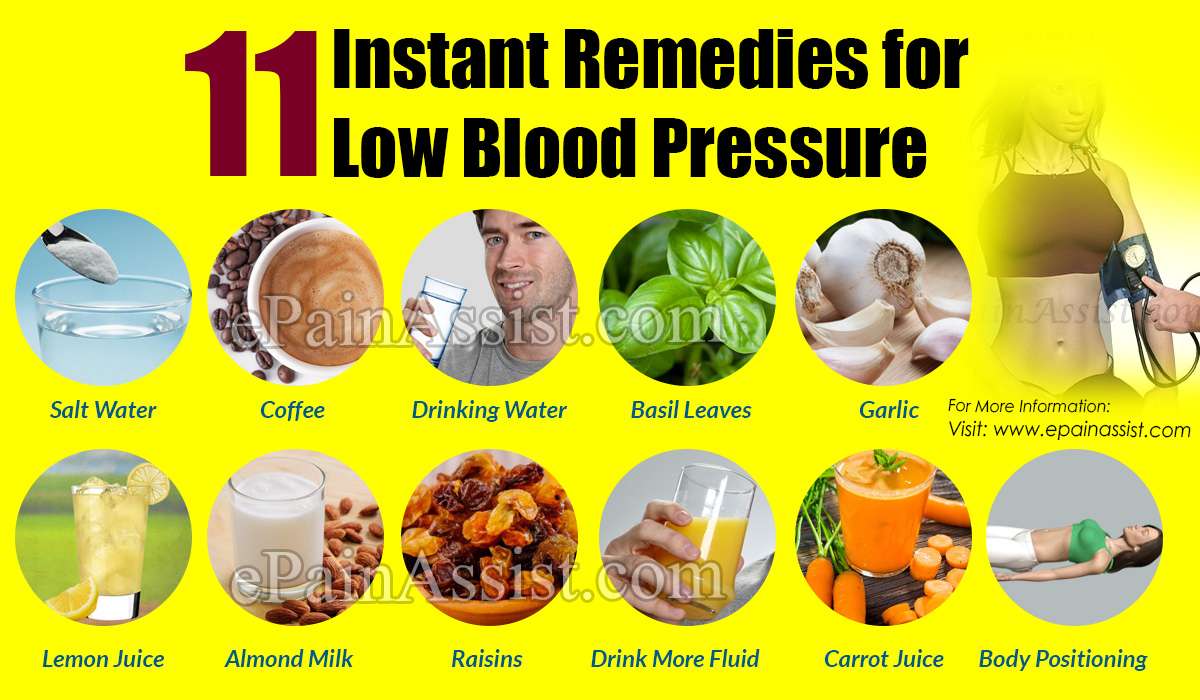 11 Instant Remedies for Low Blood Pressure