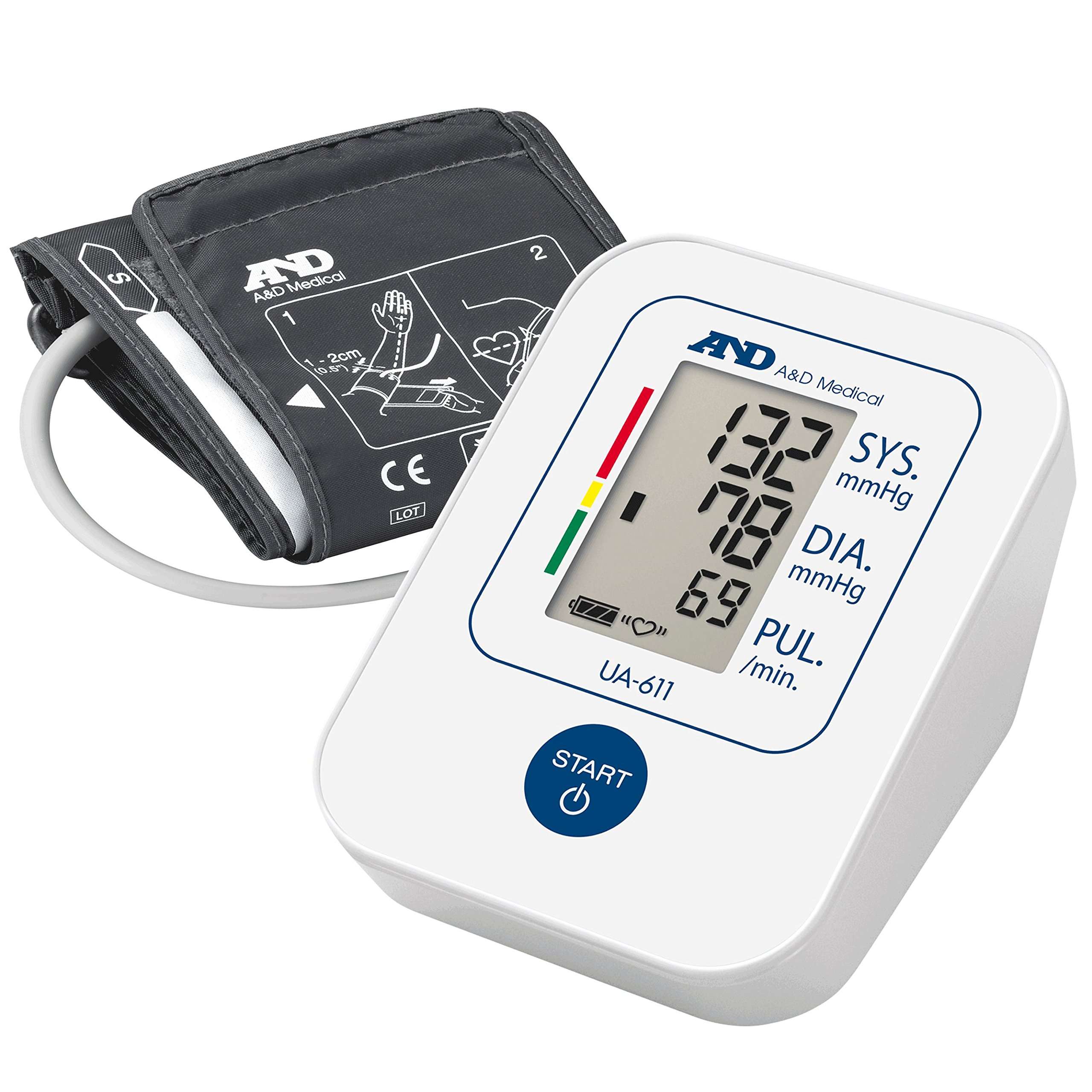A& D Medical Blood Pressure Monitor Cuff Upper Arm Blood Pressure ...