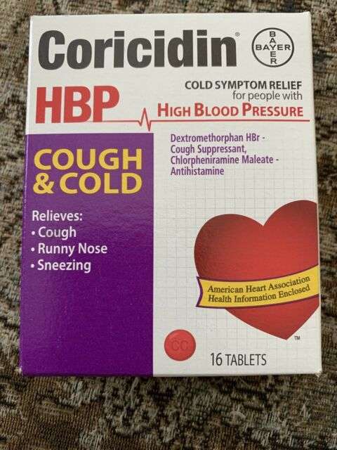 CORICIDIN COUGH &  COLD HBP Antihistamine &  Cough Suppressant Total 16 ...