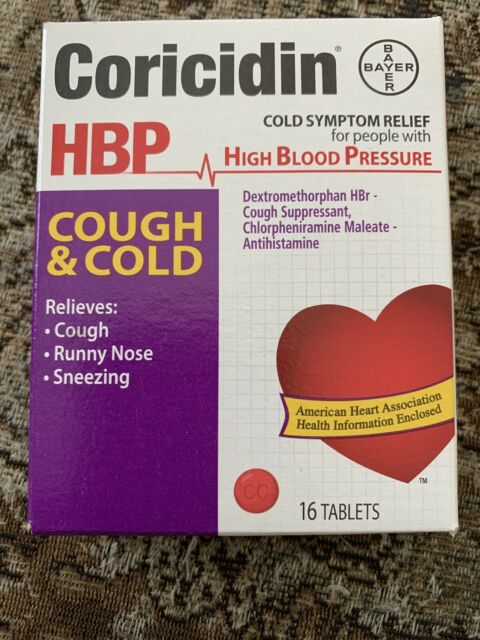 CORICIDIN COUGH &  COLD HBP Antihistamine &  Cough ...