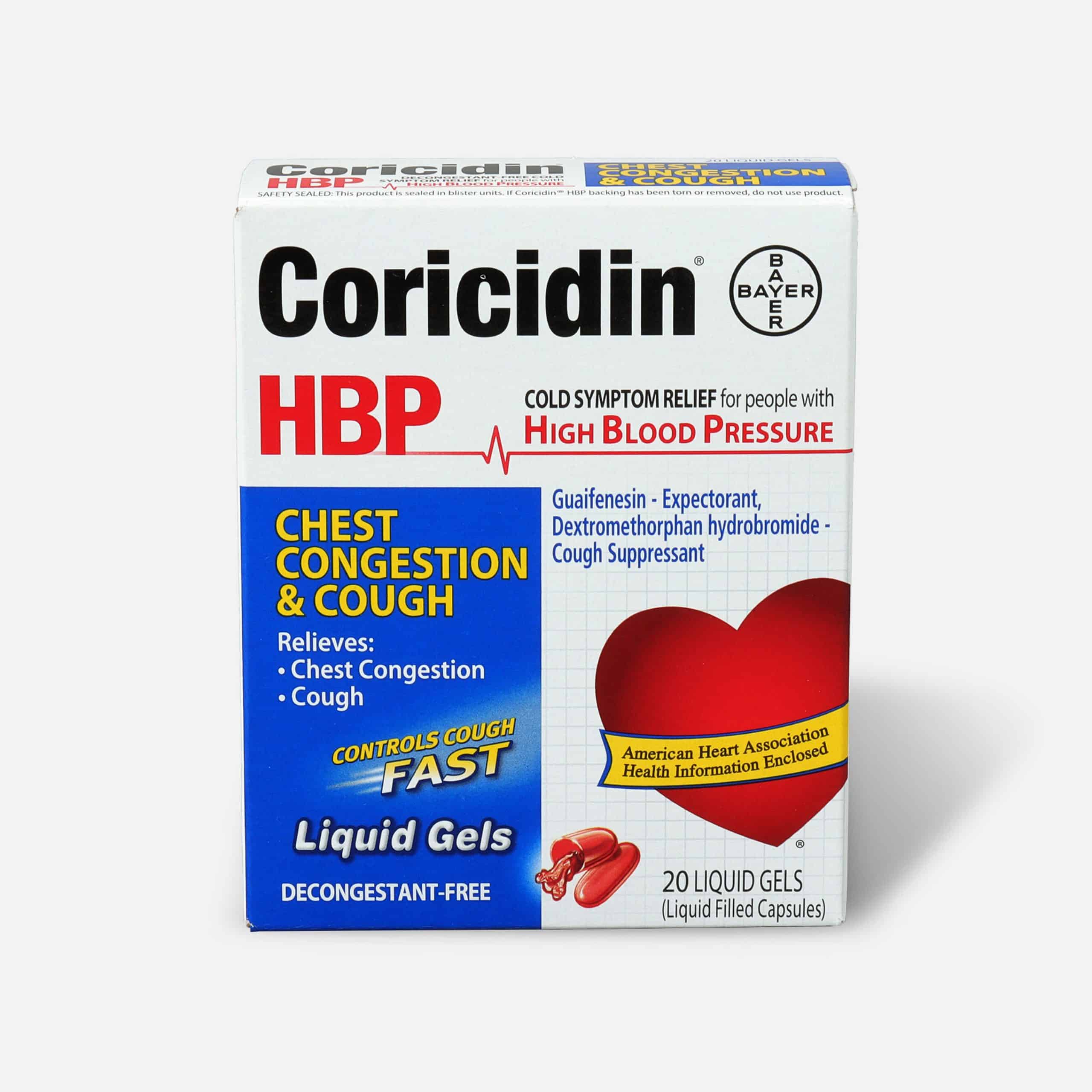 Coricidin HPB Chest Congestion &  Cough, Liquid Gels, 20ct