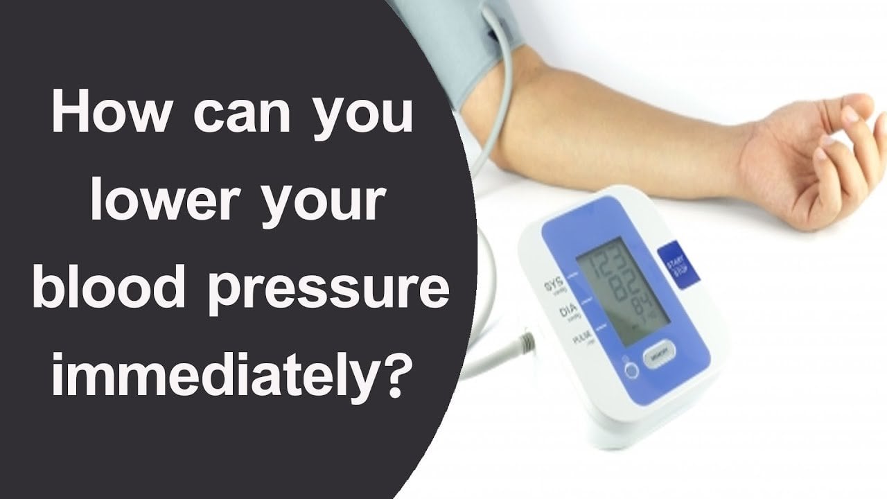 How can you lower your blood pressure immediately?