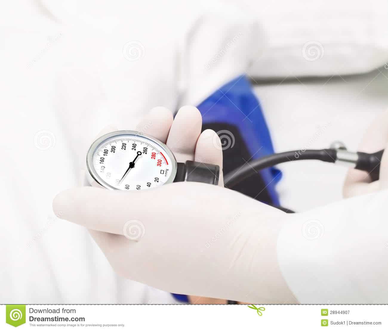 Measuring Blood Pressure In The Hospital. Stock Image