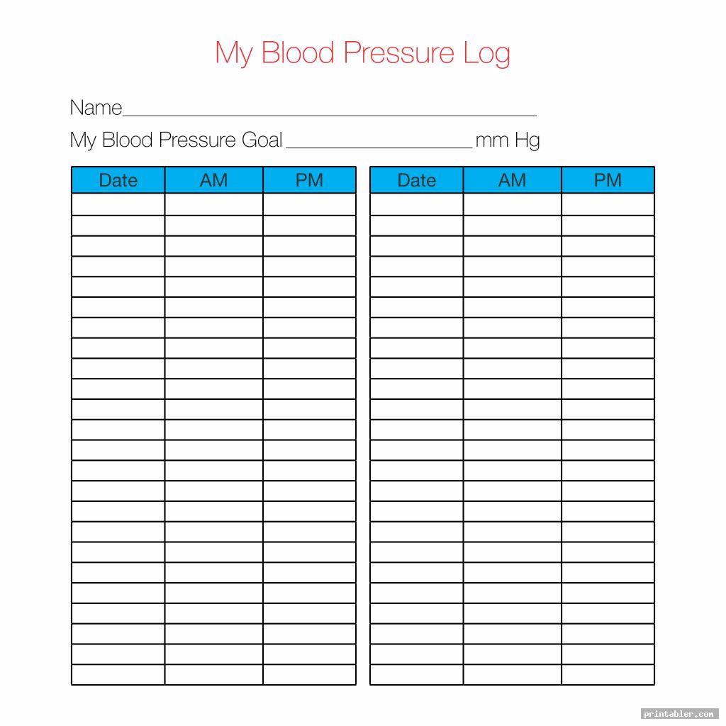 More Blood Pressure Log Printable